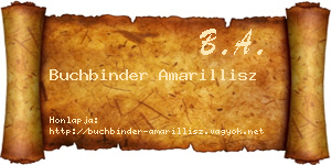 Buchbinder Amarillisz névjegykártya